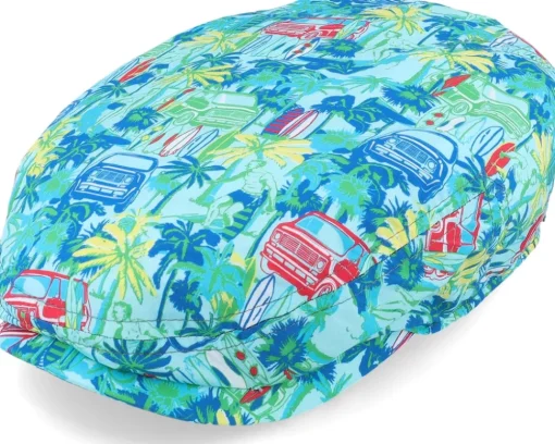 Flat Caps-Stetson Kent Cotton Vanlife Blue Flat Cap -