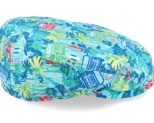 Flat Caps-Stetson Kent Cotton Vanlife Blue Flat Cap -
