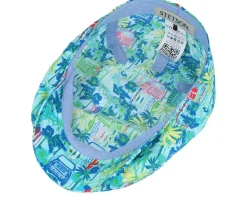 Flat Caps-Stetson Kent Cotton Vanlife Blue Flat Cap -