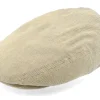 Flat Caps-Stetson Kent Cotton/Linen Tan Flat Cap -