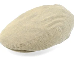Flat Caps-Stetson Kent Cotton/Linen Tan Flat Cap -