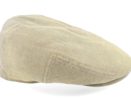Flat Caps-Stetson Kent Cotton/Linen Tan Flat Cap -