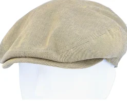 Flat Caps-Stetson Kent Cotton/Linen Tan Flat Cap -