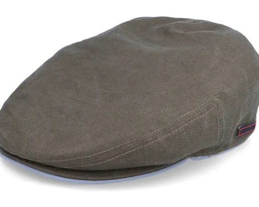 Flat Caps-Stetson Kent Ef Outdoor Olive Earflap Flat Cap -