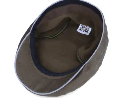 Flat Caps-Stetson Kent Ef Outdoor Olive Earflap Flat Cap -