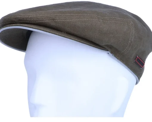 Flat Caps-Stetson Kent Ef Outdoor Olive Earflap Flat Cap -