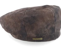 Fashion Stetson Kent Ef Pigskin Brown Earflap Flatcap -