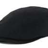 Flat Caps-Stetson Kent Wool EF Black Flat Cap -