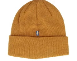Cuff Beanies-Fjällräven Kids 1960 Logo Hat Acorn Cuff - Yellow