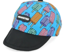 Sale Headster Kids 0-6 Months Pop Neon Blue Short Brim Aqua Dream Adjustable -