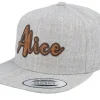 Snapback-Kiddo Cap Kids Alice Engraved Patch Heather Snapback - Grey