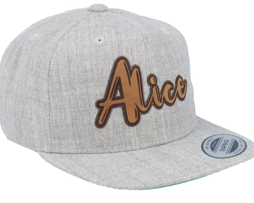 Snapback-Kiddo Cap Kids Alice Engraved Patch Heather Snapback - Grey