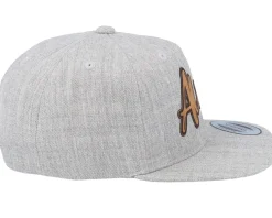 Snapback-Kiddo Cap Kids Alice Engraved Patch Heather Snapback - Grey