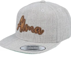 Discount Kiddo Cap Kids Alma Engraved Patch Heather Snapback - Grey