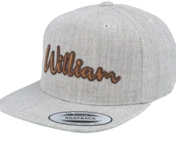 Discount Kiddo Cap Kids Alma Engraved Patch Heather Snapback - Grey