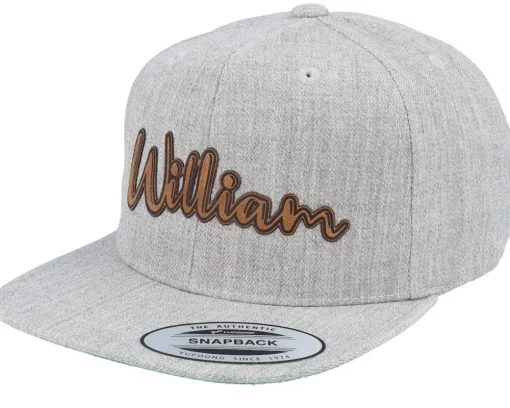 Discount Kiddo Cap Kids Alma Engraved Patch Heather Snapback - Grey