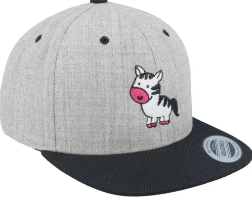 Snapback | Kids-Kiddo Cap Kids Baby Zembra Grey/Black Snapback -