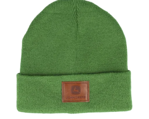 Fashion John Deere Kids Beanie Dark Green Cuff -