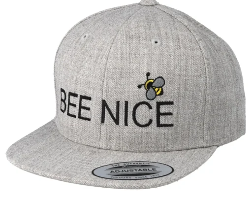 Kids-Kiddo Cap Kids Bee Nice Heather Grey Snapback -