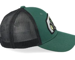 Kids-Kiddo Cap Kids Big Tractor Grey Patch Green/Black Trucker -