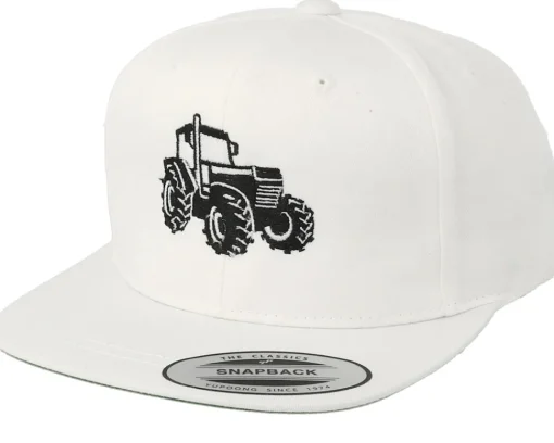 Kids-Kiddo Cap Kids Big Tractor White Snapback -