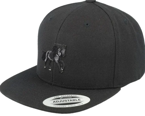 Snapback-Kiddo Cap Kids Horse Snapback - Black