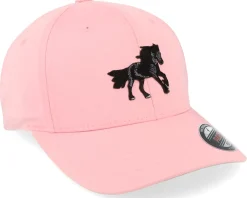 Hot Kiddo Cap Kids Black Horse Wooly Combed Flexfit - Pink