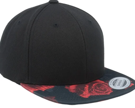 Blanks-Yupoong Kids /Rose Snapback - Black