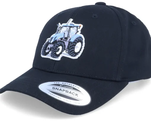 Fashion Kiddo Cap Kids Blue Tractor Black Adjustable -