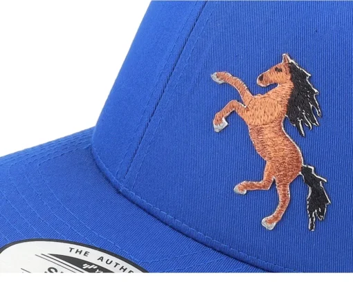 Adjustable | Kids-Kiddo Cap Kids Brown Horse Royal Adjustable - Blue