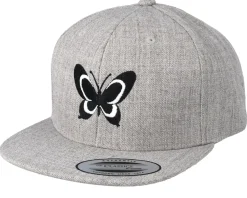 Kids-Kiddo Cap Kids Butterfly Heather Grey Snapback -