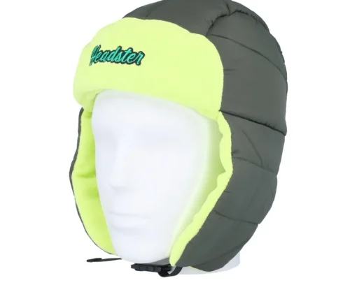 Fashion Headster Kids Cabin Winter Hat Bright Green Trapper -