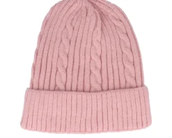 Cuff Beanies | Knitted Beanies-Headster Kids Cable Car Beanie Smart Pink Cuff -