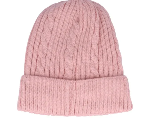 Cuff Beanies | Knitted Beanies-Headster Kids Cable Car Beanie Smart Pink Cuff -
