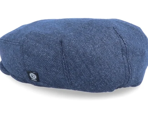 Kids-CTH Ericson Kids Carl Jr. Herringbone Blue Ear Flap -