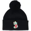 Pom Beanies-Ho-Ho-Hats Kids Christmas Sock Gift Black Pom Pom Beanie - Iconic