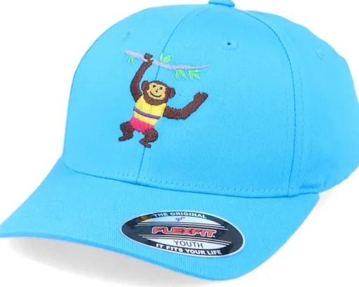 New Kiddo Cap Kids Climbing Monkey Hawaii Ocean Flexfit -