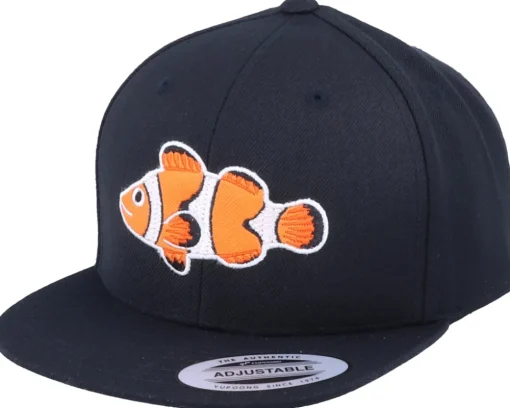 Kids-Kiddo Cap Kids Clown Fish Black Snapback -