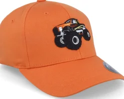 Sale Kiddo Cap Kids Cool Monster Truck Orange Flexfit -