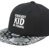 Snapback-Kiddo Cap Kids Coolest Kid In Town Black/Paisley Snapback -