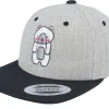 Kids-Kiddo Cap Kids Cute Bear Black/Grey Snapback -