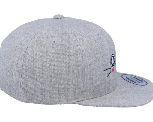 Snapback-Kiddo Cap Kids Cute Eyes Heather Grey Snapback -