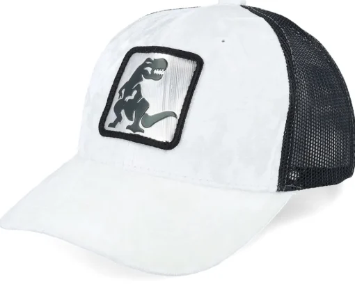 Trucker-Calza Pennello Kids Dino Silver Patch Velvet White/Black Trucker -