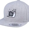 Snapback-Kiddo Cap Kids Disco Snail Heather Grey Snapback -