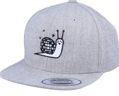 Snapback-Kiddo Cap Kids Disco Snail Heather Grey Snapback -