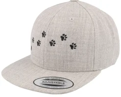Kids-Kiddo Cap Kids Dog Paws Heather Grey Snapback -