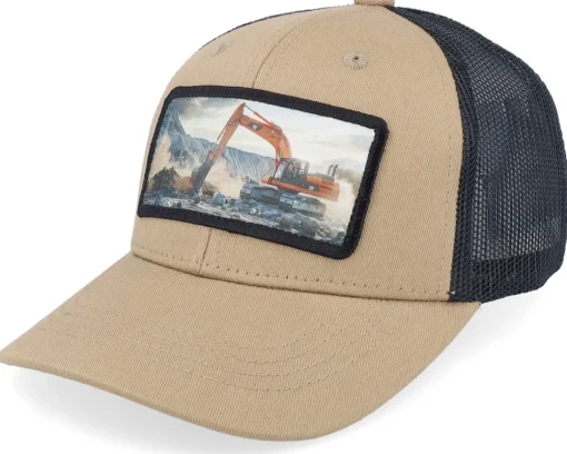 Trucker | Kids-Kiddo Cap Kids Excavator Patch Heather /Black Trucker - Grey