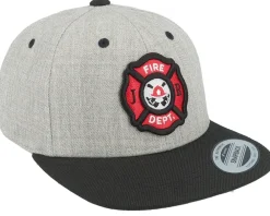 Sale Kiddo Cap Kids Fire Fighter Junior 3d Patch Heather Grey/Blk -