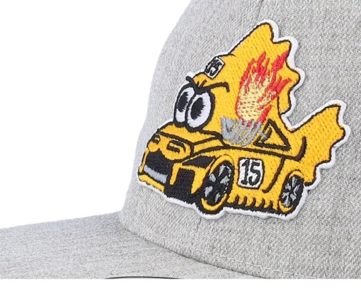 Snapback | Kids-Kiddo Cap Kids Fish Racing Car Kids Heather Snapback - Grey