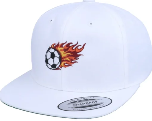 Best Forza Kids Flaming Football White Snapback -